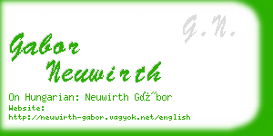 gabor neuwirth business card